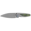 Nóż składany Rike Knife RT-Baidi-S-P/GCF Gray Titanium / Green Carbon Fiber, Bead Blasted M390