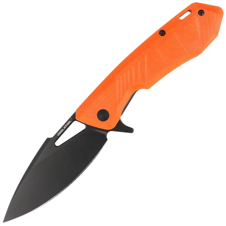 Nóż składany Real Steel Pelican Orange G10 / Black Steel, Black D2 by Aslan Zhanabayev (7922)