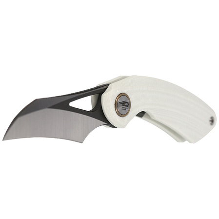 Bestech Bihai White G10, Grey DLC Stonewashed/Satin 14C28N by Ostap Hel Knife (BG53E)