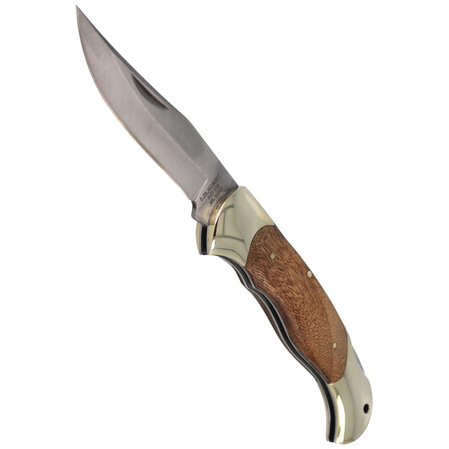 Herbertz CJH Burl Wood/Nickel Silver Knife, Satin 420 (163112)