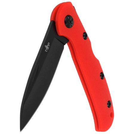 Nóż składany Third Decor Habitat Red Nylon, Black 420 (TH-N76R)