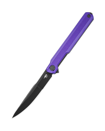 Bestech Duoz Knife Purple G10, Black PVD 14C28N by Ostap Hel (BG65E)
