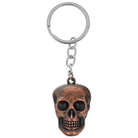 Barbaric Skull Key-Ring Bronze Zamak (16217-BR)