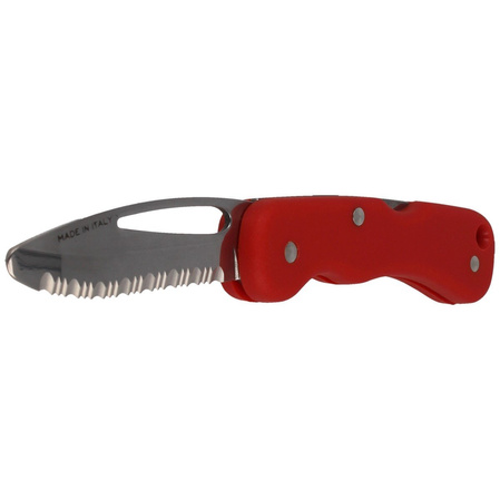 MAC 697 Rescue Knife Red FRN, Mirror W 1.4034