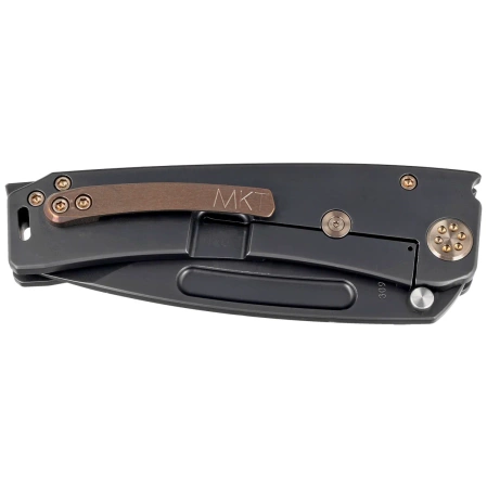 Medford Marauder-H D/P Knife, Black DLC Titanium, Bronze HW/Clip, DLC S45VN by Greg Medford (MK0454PD-30PV-T1C1-BP)