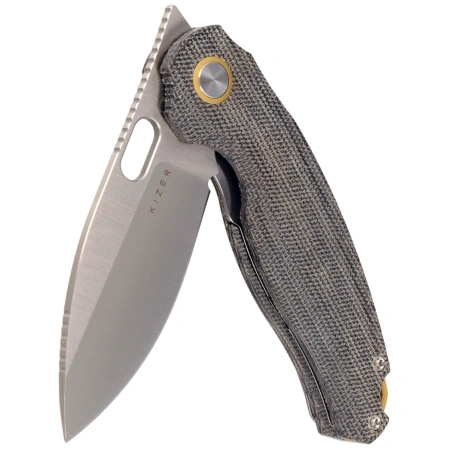 Nóż składany Kizer Seagull Gray Micarta, Satin 14C28N (V3770A1)