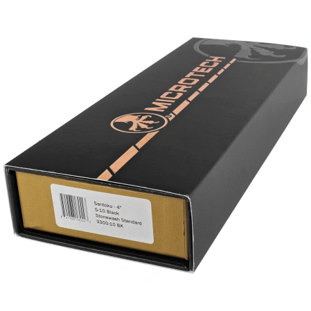 Nóż kuchenny Microtech Santoku 4.2'' Black G10, Stonewashed M390MK (3300-10BK)