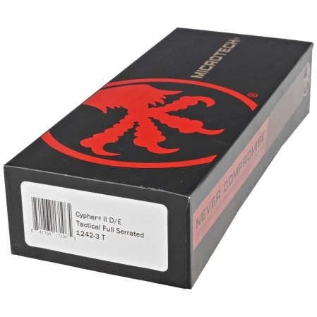 Nóż automatyczny OTF Microtech Cypher II D/E Black Aluminium, Tactical F/S M390MK by Deryk Munroe and Tony Marfione (1242-3T)