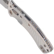 Microtech Amphibian Mini Ram-Lok S/E Knife Gray Fluted Titanium, Flamed Bksp, Stonewashed M390MK by Tony Marfione (137MRL-10FLMS4)