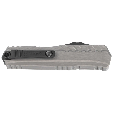 Microtech Cypher II D/E OTF Knife Natural Clear Aluminum, Black M390MK by Deryk Munroe and Tony Marfione (1242-1NC)