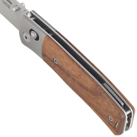 Nóż składany LionSteel NiNi Titanium Bolsters / Santos Wood, Satin M390 by Gianni Pauletta (NN2 ST)