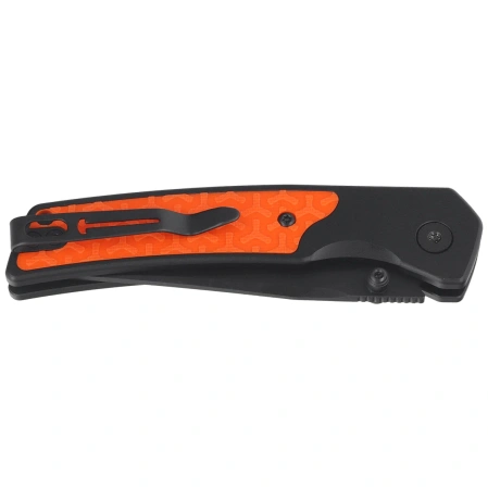 Bestechman Icebreaker Knife Black Aluminum / Orange G10, Black PVD D2 (BMK16D)