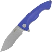 Kubey Timberwolf Knife Blue G10, Stonewashed 14C28N (KU208G)