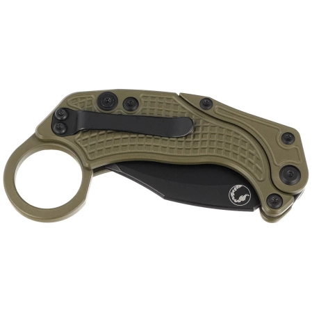 Nóż grwiatacyjny Reate EXO-K Gravity Karambit Green Aluminium, Black PVD N690