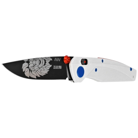 Nóż składany ANV A100 BB Limited Edition No 13/100 White GRN, Black DLC Sleipner (ANVA100-036)