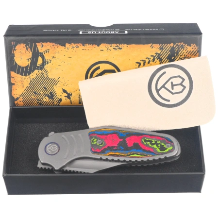 Kubey KB Knives Stroller Gray Titanium/Damtanium CamoCarbon, Darkwashed CPM 20CV by Utilizator (KB384B)