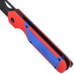 Kizer Militaw Knife Red-Blue G10, Black Nitro-V by Jonathan Styles (V3634A2)