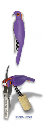 Corkscrew Top Cutlery Bird Purple ABS, Inox (21146-PU)