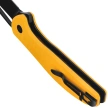 Nóż składany Bestechman Whalefin Yellow G10, Black PVD D2 (BMK18E)