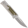 Reate Knife Mini EXO OTF Gravity Drop Point Bead Blasted Titanium/Green Micarta, Stonewashed CPM 3V