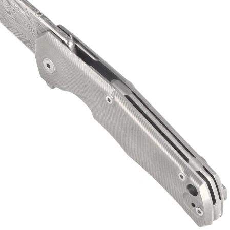 LionSteel T.R.E. Knife Gray Titanium, Thor Damasteel Damascus by Molletta (TRE DT GY)