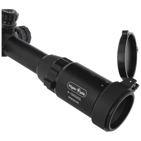 Luneta celownicza Vögler Optik Premium 4-16x50AOL Mil-Dot 1'' z podświetleniem i paralaksą, montaż 11mm