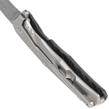 LionSteel T.R.E. Titanium/Carbon Fiber, Thor Damasteel Damascus by Molletta Knife (TRE DT FC)