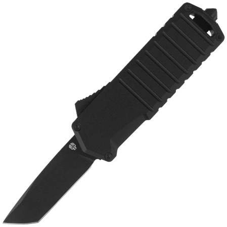 Tekto A2 Badger Mini T/E OTF Knife Black Aluminum, Black D2