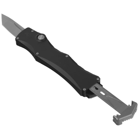 Microtech Halo Gen IV T/E Marfione Select OTF Knife Black Aluminum, Stonewashed M390MK by Tony Marfione (1151-10MS1)