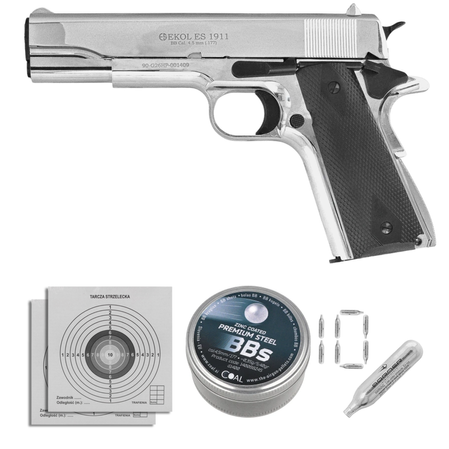 Voltran Ekol ES 1911 Shiny 4.5 mm Air Pistol with Blow Back