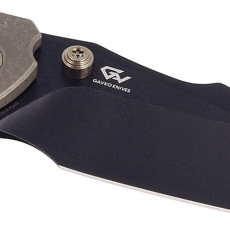 Nóż składany WE Knife High-Fin Bronze Titanium, Black Stonewashed CPM 20CV by Gavko Knives (WE22005-2)