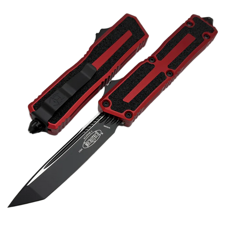 Microtech Scarab II Gen III T/E Red Aluminum, Black M390MK by Tony Marfione (1279-1RD)