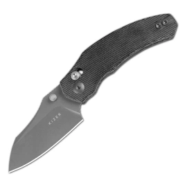 Kizer Mini Bulldog Knife Black Micarta, Gray Stonewashed Nitro-V by O.SHO (V3672SA2)