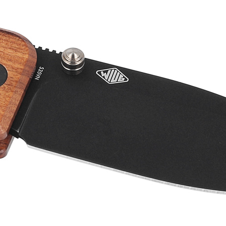 WE Knife Banter Cuibourtia Wood, Black Stonewashed CPM-S35VN by Ben Petersen (2004K)