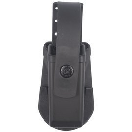ESP Double-Stack 9 mm / .40 Magazine Pouch with Rotating ESP Paddle Mount and Safety Strap, Black (MH-04-S)