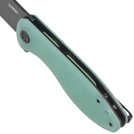 Nóż składany Kubey Master Chief Jade G10, Blackwashed 14C28N by Keanu Alfaro (KU358Q)