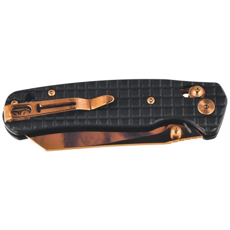 Bestechman Cicada's Wing Knife Black Frag Stainless Steel, Bronze PVD 10Cr15MoV (BMK06-S-3)