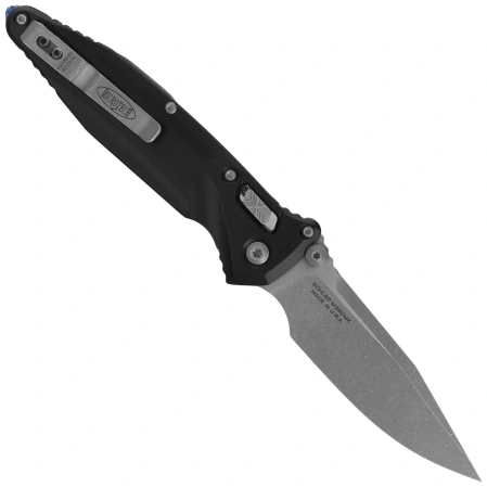 Microtech Socom Delta Ram-Lok S/P-M Black Aluminum, Apocalyptic M390MK by Tony Marfione (159RL-10AP)