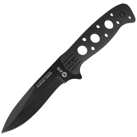 K25 RK-31574 Knife Black Aluminum, Black Titanium 7Cr17MoV