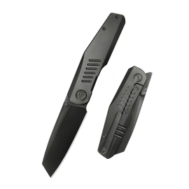 Kubey KB Knives Protocol Black DLC Titanium, Black DLC M390 by Panurin Design (KB419C)