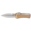 Microtech Glykon S/E Tan Aluminium/Titanium, Stonewashed M390 by Tony and Sean Marfione (184-10TA)