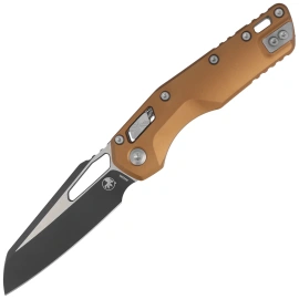Microtech MSI S/E Knife Tan Slab Side Aluminum, Black Cerakote M390MK by Tony Marfione (210-1TA)