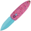 Bestech QUQU Pink/Printed Sprinkle Pattern G10, Blue 14C28N by Gogo Knife (BG57C-2)