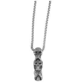 Wisiorek Tole 10 Imperial Three Skulls, Steel Chain (16242)