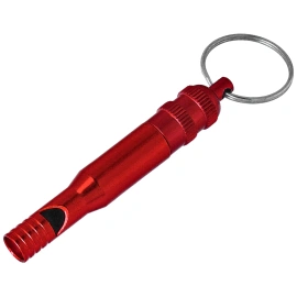 Martinez Albainox Red Aluminum Whistle Keychain (09118 RD)