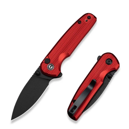 Nóż Civivi Knife Mini Shakan Red Aluminum, Blackstonewashed Nitro-V (C20052F-2)