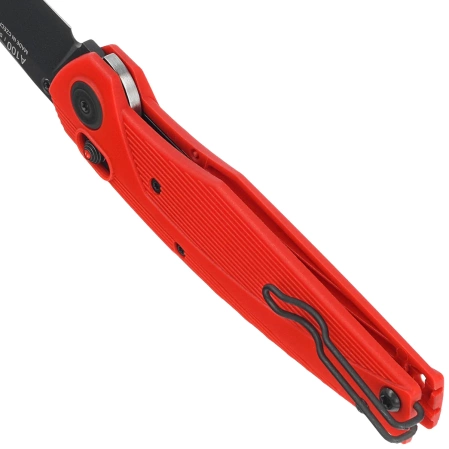 ANV A100 BB Knife Red GRN, Black DLC Sleipner (ANVA100-021)