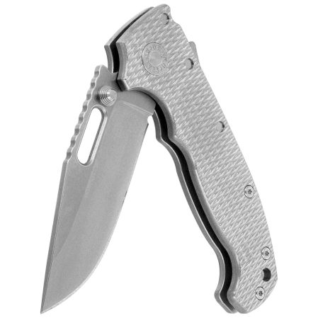 Demko MG AD20S Clip Point Knife Milled Titanium, Stonewashed CPM20CV by Andrew Demko (MGAD20S-MAG-MI-TI-CP)