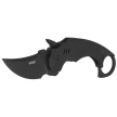 Kubey Jaw Knife Black G10, Blackwashed 14C28N by MUZI Design (KU440F)