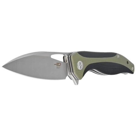 Bestech Komodo Black/Green G10, Stonewashed/Satin D2 Knife (BG26A)